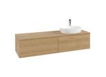 Villeroy & Boch Antao Waschtischunterschrank 1600x360x500mm L38151HN mit Beleuchtung mit Struktur FK/AP: HN/1