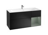 Villeroy und Boch Finion Waschtischunterschrank F070GMPD 119,6x59,1cm, Regal rechts Olive Matt Lacquer, Black matt lacquer