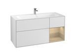 Villeroy und Boch Finion Waschtischunterschrank F070PCMT 119,6x59,1cm, Regal rechts Oak Veneer, White matt lacquer