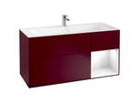 Villeroy und Boch Finion Waschtischunterschrank F070GFHB 119,6x59,1cm, Regal rechts Glossy white lacquer, Peony Matt