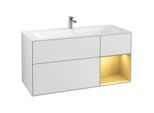 Villeroy und Boch Finion Waschtischunterschrank F070HFMT 119,6x59,1cm, Regal rechts Gold matt, White matt lacquer