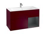 Villeroy und Boch Finion Waschtischunterschrank G040HGHB 99,6x59,1cm, Emotion, Regal rechts Midnight Blue Matt Lacquer, Peony Matt