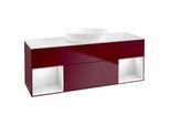 Villeroy und Boch Finion Waschtischunterschrank FD01MTHB 120cm, Abdeckplatte white matt, Regale White matt lacquer, Peony Matt