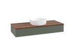 Villeroy und Boch Antao Waschtisch-Unterschrank L10112HL 120x19x50cm, Waschbeckenplattenfarbe warm walnut, leaf green matt lacquer