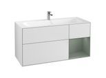 Villeroy und Boch Finion Waschtischunterschrank G070GMMT 119,6x59,1cm, Emotion, Regal rechts Olive Matt Lacquer, White matt lacquer