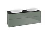 Villeroy und Boch Finion Waschtischunterschrank GA8200GM 160x60,3cm, Emotion, Abdeckplatte black matt, Olive Matt Lacquer