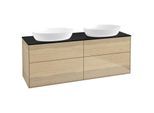 Villeroy und Boch Finion Waschtischunterschrank GA8200PC 160x60,3cm, Emotion, Abdeckplatte black matt, Oak Veneer