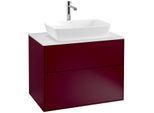 Villeroy und Boch Finion Waschtischunterschrank F75100HB 80x60,3cm, Abdeckplatte white matt, Peony Matt