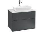 Villeroy und Boch Finion Waschtischunterschrank F75100HG 80x60,3cm, Abdeckplatte white matt, Midnight Blue Matt Lacquer