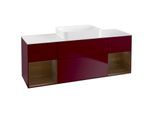 Villeroy und Boch Finion Waschtischunterschrank G741GNHB 160x60,3x50,1cm, Regale Walnut veneer, Peony Matt