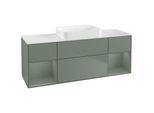 Villeroy und Boch Finion Waschtischunterschrank G741GMGM 160x60,3x50,1cm, Regale Olive matt lacquer, Olive Matt Lacquer