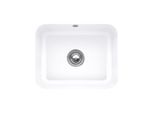 Villeroy und Boch Unterbauspüle 670602RW mit Ablaufgarnitur, Exzenterbetätigung, Befestigungssatz, Stone White