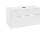 Villeroy und Boch Collaro Waschtischunterschrank C03800MS 100 x 54,8 x 50 cm, Waschtisch mittig, White Matt