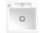 Villeroy und Boch Siluet Spüle 334502KG mit Ablaufgarnitur und Exzenterbetätigung, Snow White
