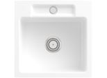 Villeroy und Boch Siluet Flächenbündige Spüle 33451FR1 mit Ablaufgarnitur und Handbetätigung, weiß