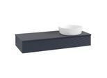 Villeroy und Boch Antao Waschtisch-Unterschrank L12110HG mit Beleuchtung, 120x19x50cm, Waschbeckenplattenfarbe Lack, midnight blue matt lacquer