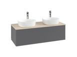 Villeroy & Boch Antao Waschtischunterschrank 1200x360x500mm L35153GK mit Beleuchtung mit Struktur FK/AP: GK/3