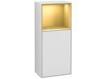 Villeroy und Boch Finion Seitenschrank F500HFMT 41,8x93,6x27cm, links, Regal oben Gold matt, White matt lacquer