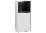 Villeroy und Boch Finion Seitenschrank F510PDMT 41,8x93,6x27cm, rechts, Regal oben Black matt, White matt lacquer