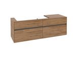 Villeroy und Boch Collaro Waschtischunterschrank C02900RH 160x54,8x50cm, Waschtisch links, Kansas Oak