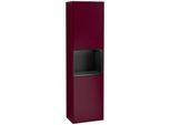 Villeroy und Boch Finion Hochschrank F460PDHB 41,8x151,6x27cm, links, Regal Black matt lacquer, Peony Matt