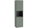 Villeroy und Boch Finion Hochschrank F460PDGM 41,8x151,6x27cm, links, Regal Black Matt Lacquer, Olive Matt Lacquer