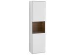 Villeroy und Boch Finion Hochschrank F470GNMT 41,8x151,6x27cm, rechts, Regal Walnut veneer, White matt lacquer