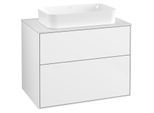 Villeroy und Boch Finion Waschtischunterschrank G63100GF 80x60,3x50,1mm, Wandbeleuchtung, Glass White Matt, Glossy white lacquer