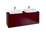 Villeroy und Boch Finion Waschtischunterschrank F43200HB 160x60,3cm, Abdeckplatte black matt, Peony Matt