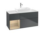 Villeroy und Boch Finion Waschtischunterschrank G821PCHG 120cm, Abdeckplatte white matt, Emotion, Regale Oak Veneer, Midnight Blue Matt Lacquer