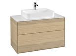 Villeroy und Boch Finion Waschtischunterschrank F35100PC 100x60,3cm, Abdeckplatte white matt, Oak Veneer