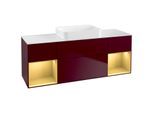 Villeroy und Boch Finion Waschtischunterschrank G741HFHB 160x60,3x50,1cm, Regale Gold matt lacquer, Peony Matt