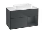 Villeroy und Boch Finion Waschtischunterschrank G661HGHG 100x60,3x50,1cm, Regal rechts Midnight Blue Matt Lacquer, Midnight Blue Matt Lacquer