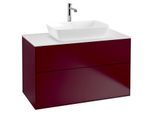 Villeroy und Boch Finion Waschtischunterschrank G76100HB 100x60,3cm, Emotion, Abdeckplatte white matt, Peony Matt