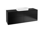 Villeroy und Boch Finion Waschtischunterschrank F32200PD 160x60,3cm, Abdeckplatte black matt, Black matt lacquer