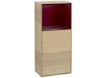 Villeroy und Boch Finion Seitenschrank G500HBPC 41,8x93,6cm, links, Emotion, Regal oben Peony Matt, Oak Veneer