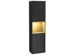 Villeroy und Boch Finion Hochschrank G470HFPD 41,8x151,6cm, rechts, Emotion, Regal Gold Matt Lacquer, Black matt lacquer