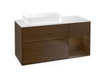 Villeroy und Boch Finion Waschtischunterschrank G691GNGN 120x60,3x50,1cm, Regal rechts Walnut veneer, Walnut veneer