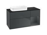 Villeroy und Boch Finion Waschtischunterschrank F692HGHG 120x60,3x50,1cm, Regal rechts Midnight Blue Matt Lacquer, Midnight Blue Matt Lacquer