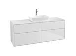 Villeroy und Boch Finion Waschtischunterschrank F85100MT 160x60,3cm, Abdeckplatte white matt, White matt lacquer