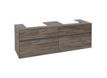 Villeroy und Boch Collaro Waschtischunterschrank C02100RK 160x54,8x50cm, für 2 Waschtische, Stone Oak