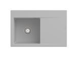 Villeroy und Boch Subway Style 45 Flat Einbauspüle 334801SM links, mit Ablaufgarnitur, Handbetätigung, steam CeramicPlus, 78 x 51 cm