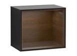 Villeroy und Boch Finion Regalmodul F580GNPD 41,8x35,6x27cm, Regal Walnut Veneer, Black matt lacquer