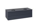 Villeroy und Boch Antao Waschtisch-Unterschrank L24010HG mit Beleuchtung, 120x36x50cm, Waschbeckenplattenfarbe Lack, midnight blue matt lacquer