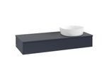 Villeroy und Boch Antao Waschtisch-Unterschrank K12010HG 120x19x50cm, Waschbeckenplattenfarbe Lack, midnight blue matt lacquer