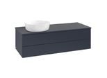 Villeroy und Boch Antao Waschtisch-Unterschrank K22010HG 120x36x50cm, Waschbeckenplattenfarbe Lack, midnight blue matt lacquer