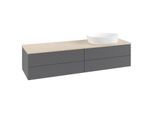 Villeroy & Boch Antao Waschtischunterschrank 1600x360x500mm L27113GK mit Beleuchtung mit Struktur FK/AP: GK/3