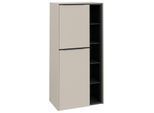 Villeroy und Boch Subway 3.0 Mittelschrank C59801VN 57,4x120x36,2cm, Schanier links/Griff Volcano black, cashmere grey
