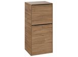 Villeroy und Boch Subway 3.0 Seitenschrank C59501RH 40x86x36,2cm, Schanier rechts/Griff Volcano black, kansas oak