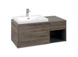 Villeroy und Boch Subway 3.0 Waschtisch-Unterschrank C57200RK 100,1x42,25x51,6cm, ohne LED/Griff Aluminium glänzend, stone oak